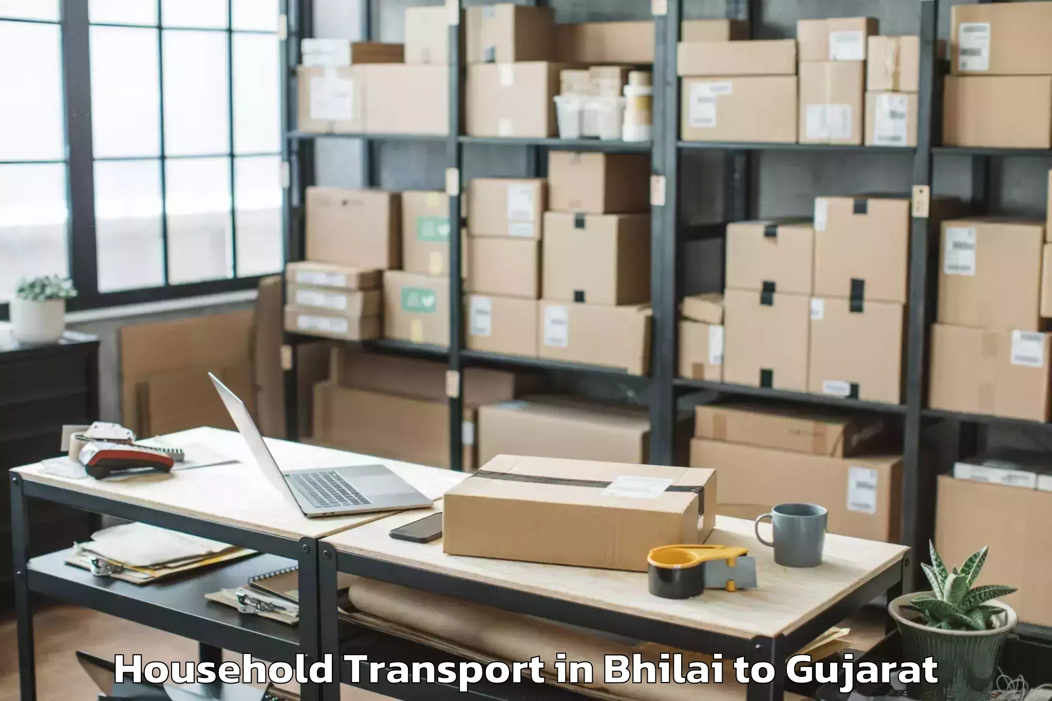 Affordable Bhilai to Songadh Household Transport